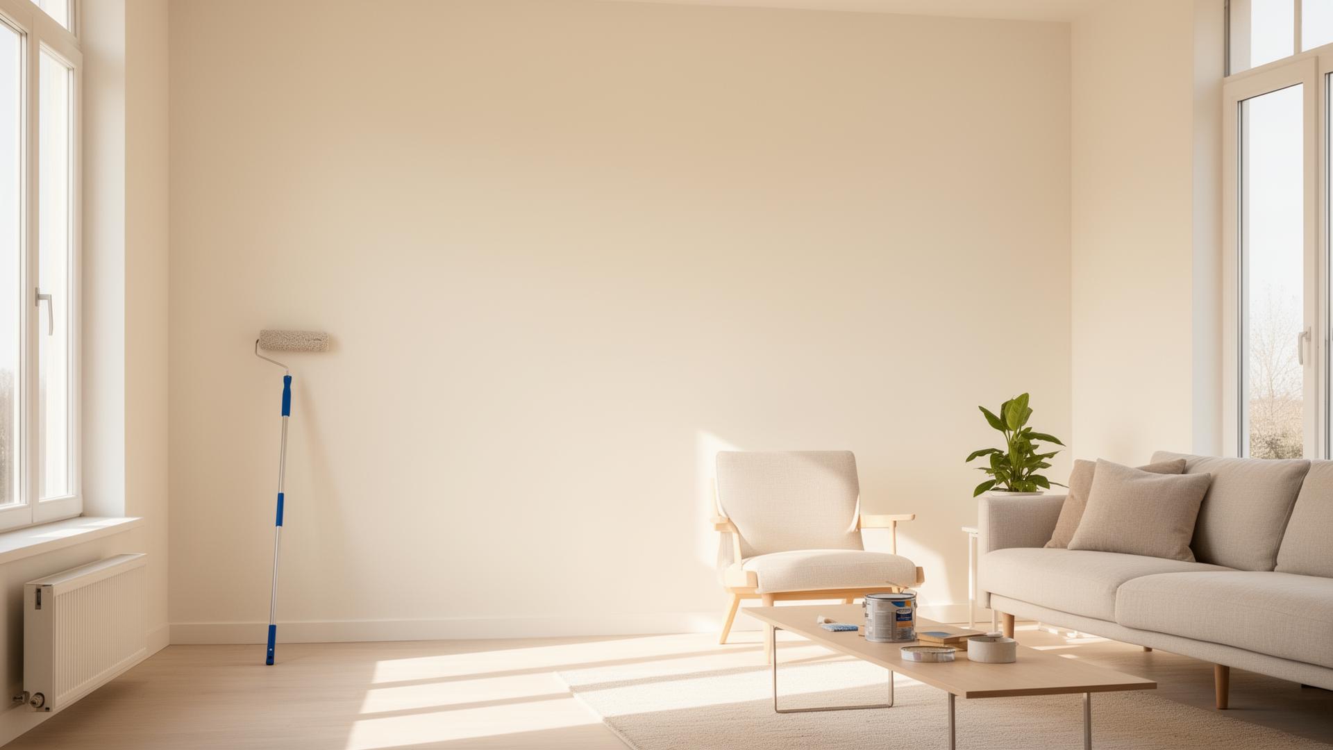 Intérieur résidentiel fraîchement peint
